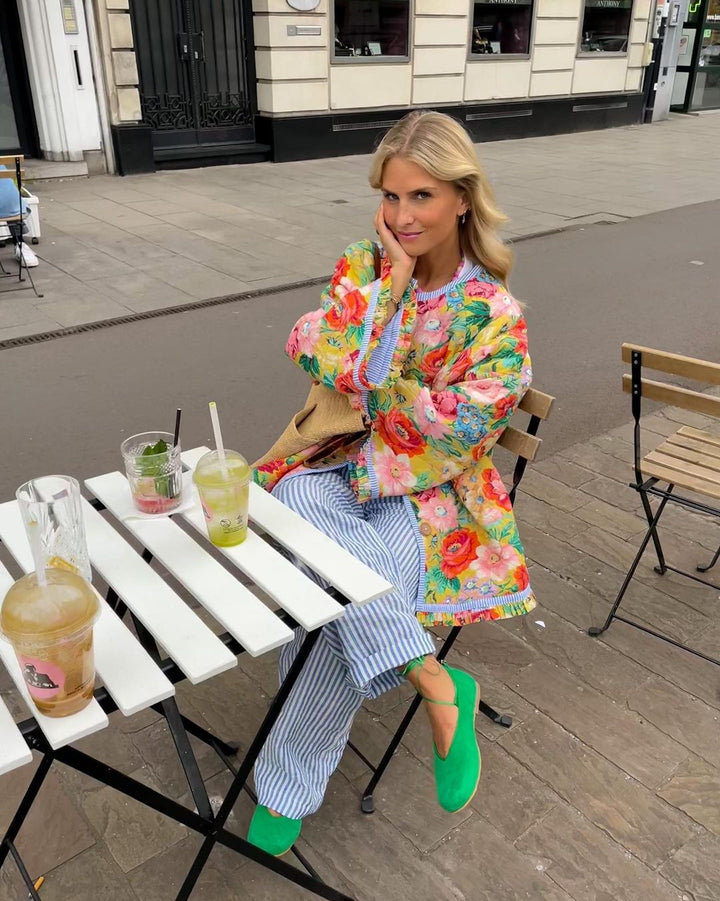 Kamilla | Stilfuld Blomstret Parkajakke - Freya Kobenhavn