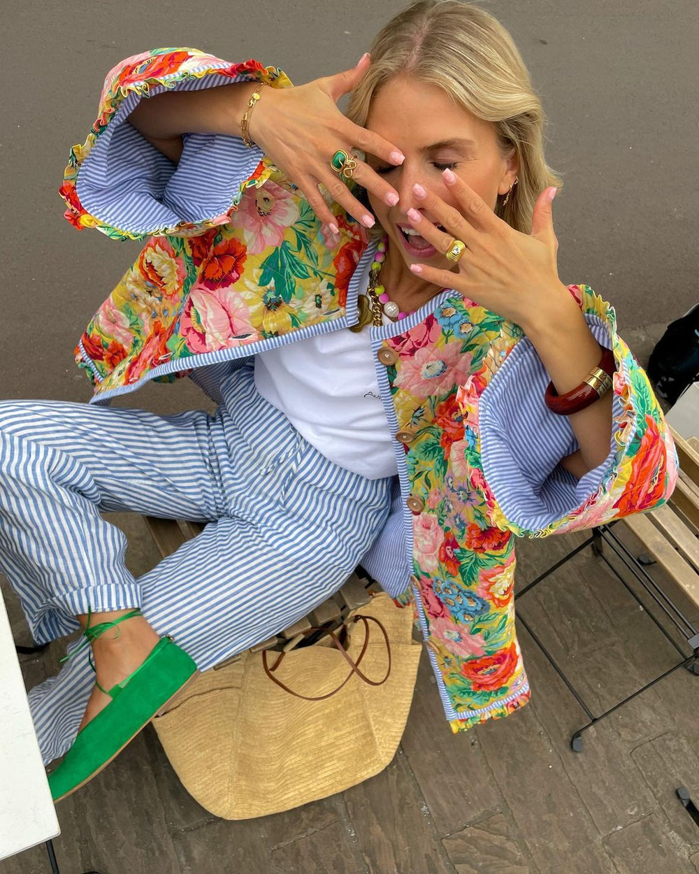 Kamilla | Stilfuld Blomstret Parkajakke - Freya Kobenhavn