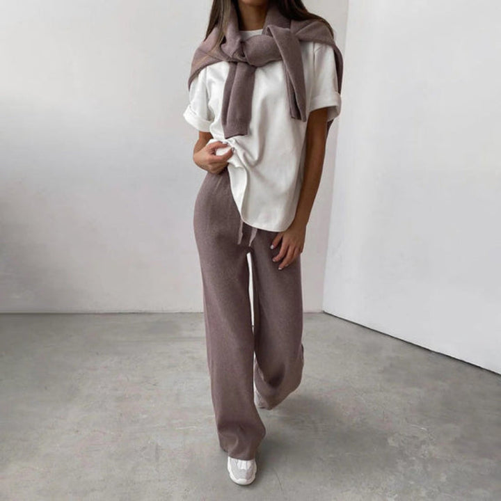 Helene | Dame Rullekrave Sweater Og Bukser Sæt - Freya Kobenhavn