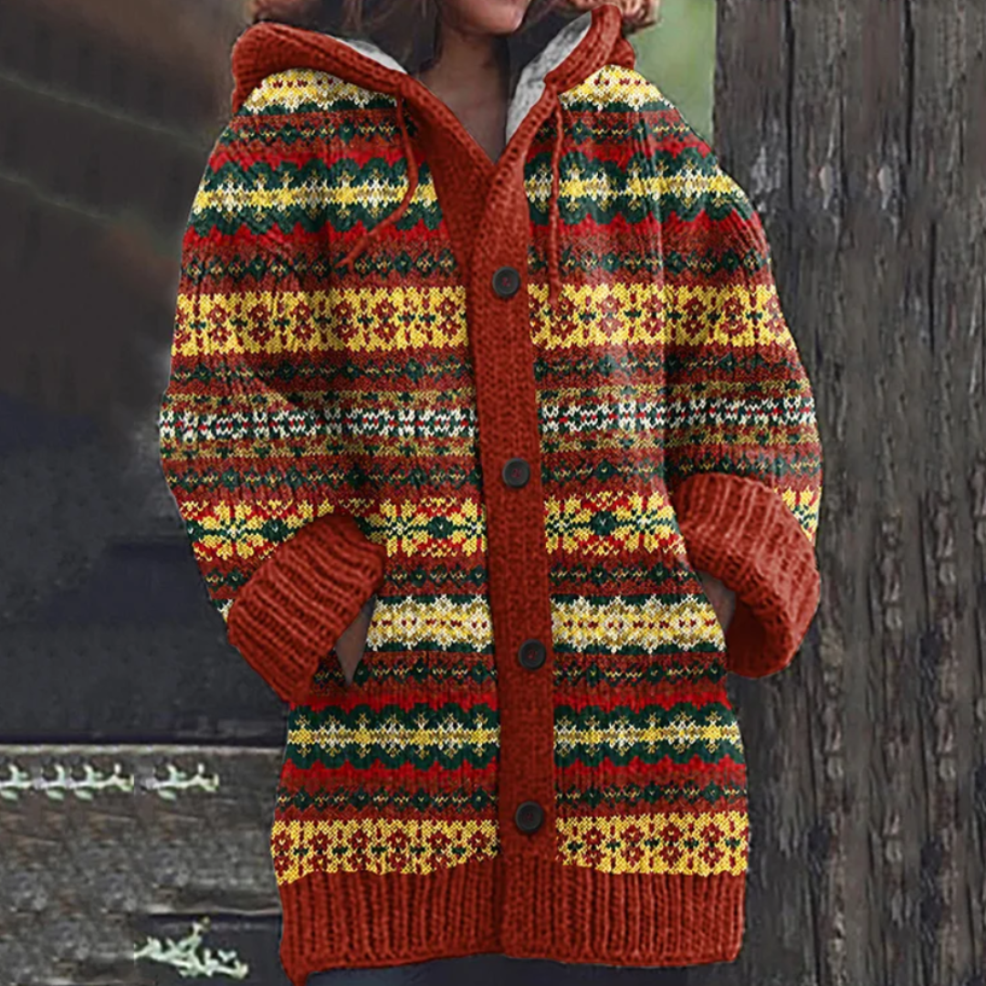 Benedikte™ | Hættet Strikket Cardigan - Freya Kobenhavn