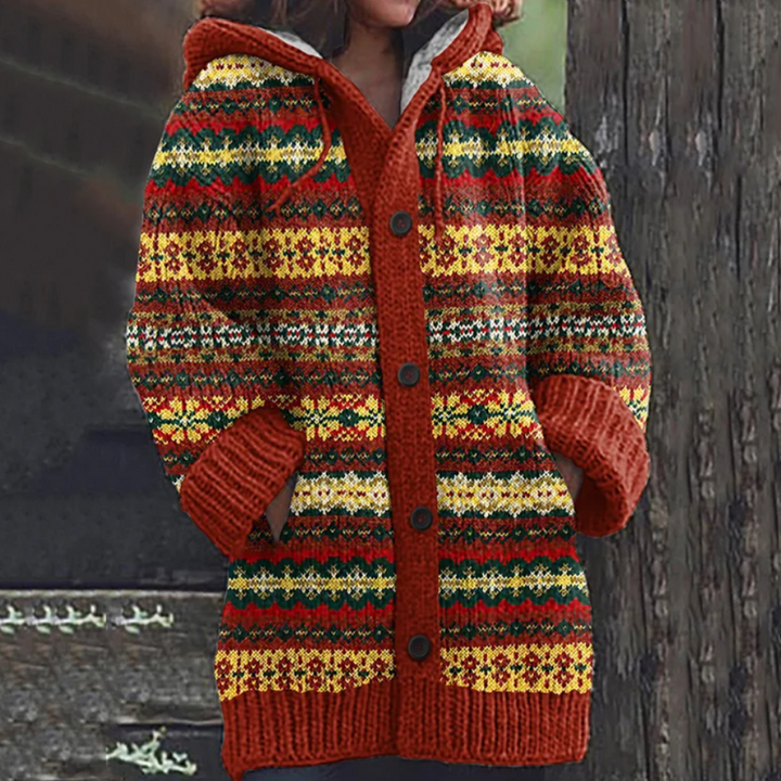 Benedikte™ | Hættet Strikket Cardigan - Freya Kobenhavn