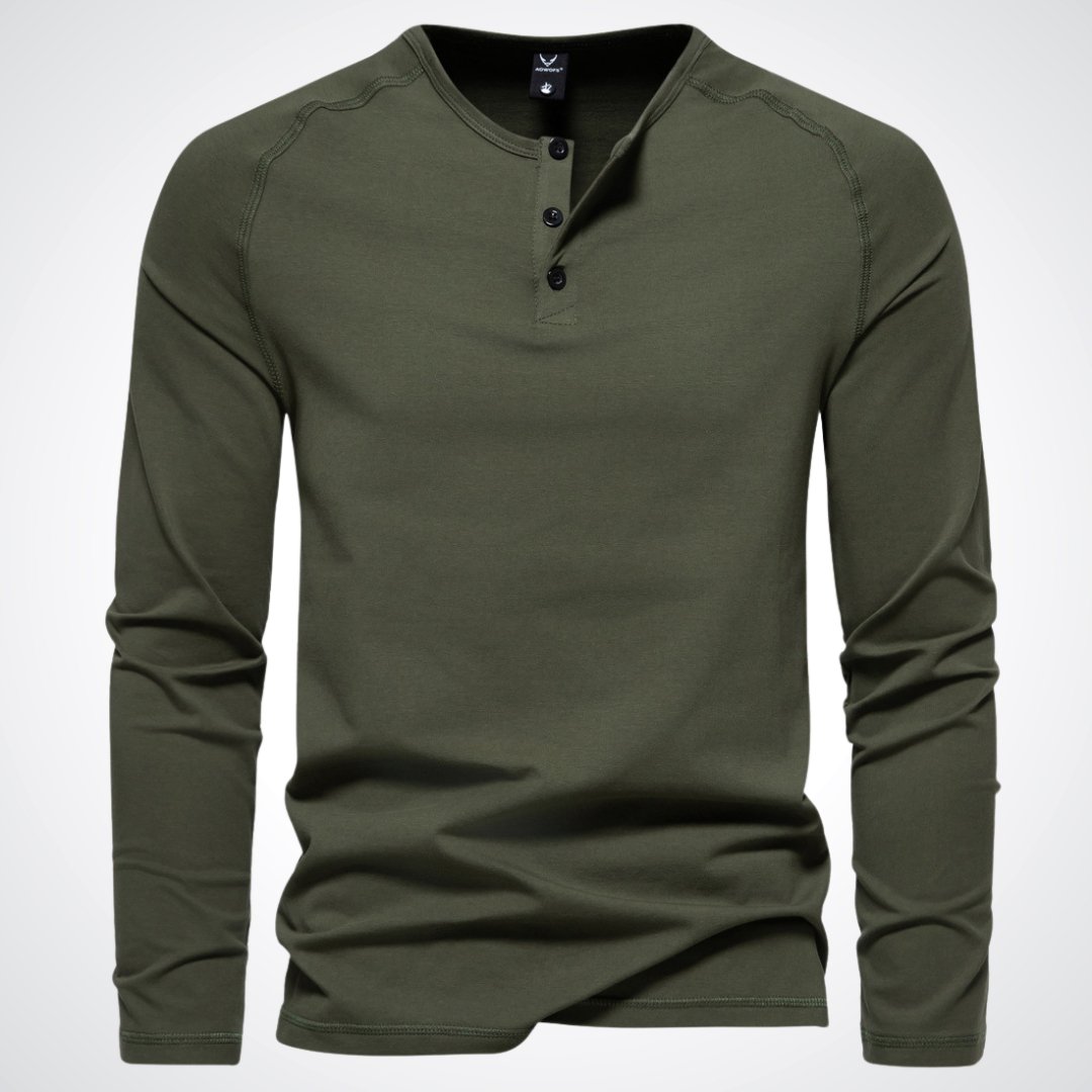 Joachim | Herre Casual Langærmet Henley Shirt - Freya Kobenhavn
