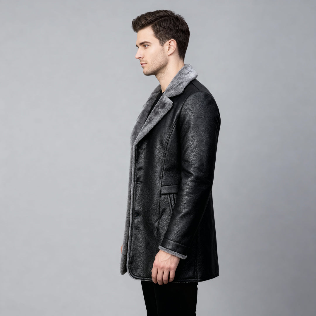 Ingolf | Herres vinterlæderjakke med varm pelsforing - Freya Kobenhavn