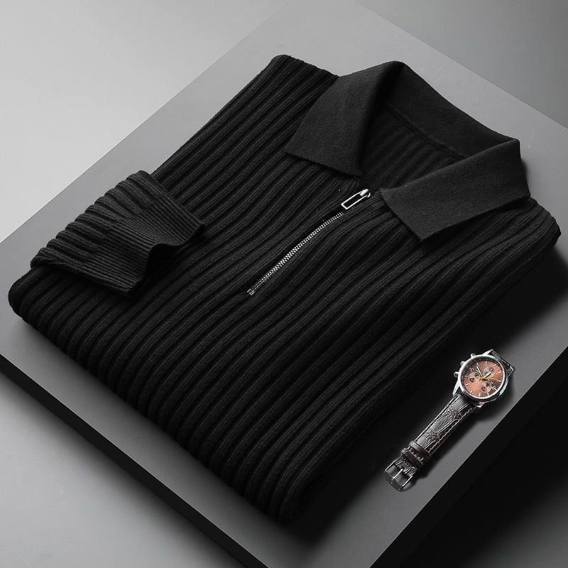 Eilert | Herre Pullover med Lynlås og Krave - Freya Kobenhavn