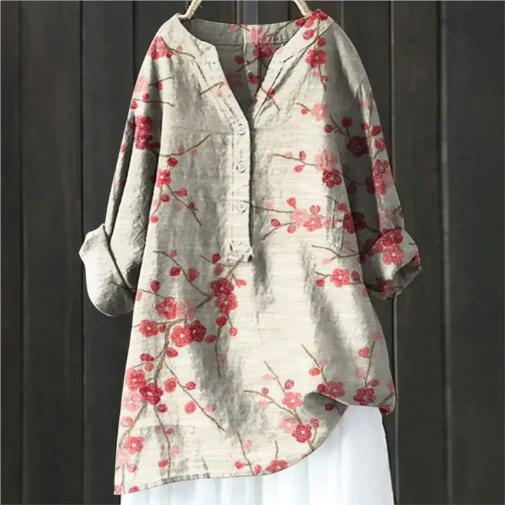 Tabea | Vintage-Inspireret Skjorte med Knapper - Freya Kobenhavn