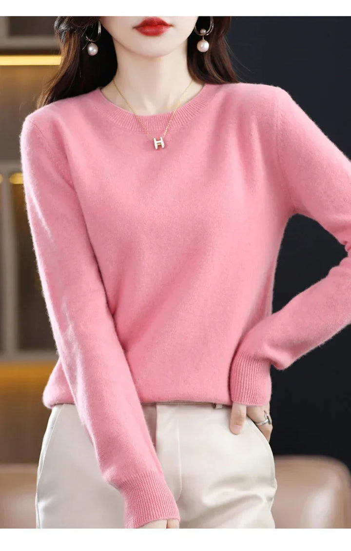 Gitte™ | Stilfuld Blød Lyserød Sweater - Freya Kobenhavn