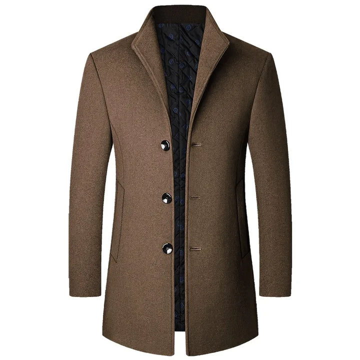 Thage | Herre Vinter Uld Trenchcoat Klassisk Moderne