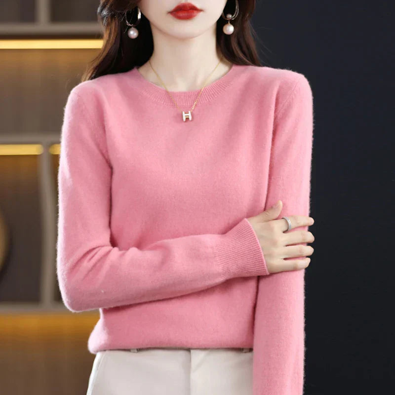 Gitte™ | Stilfuld Blød Lyserød Sweater - Freya Kobenhavn
