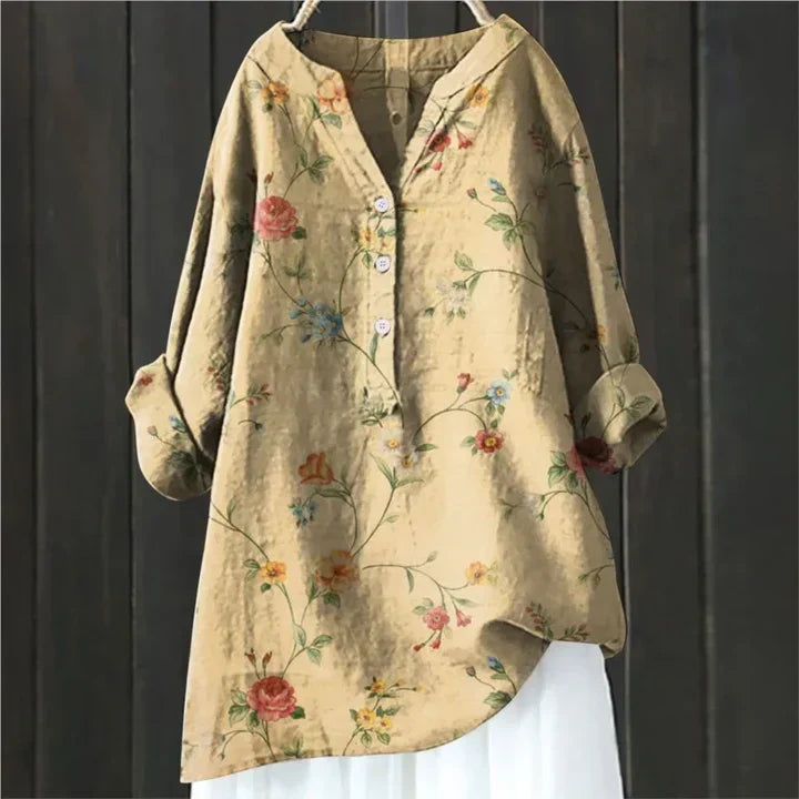 Tabea | Vintage-Inspireret Skjorte med Knapper - Freya Kobenhavn