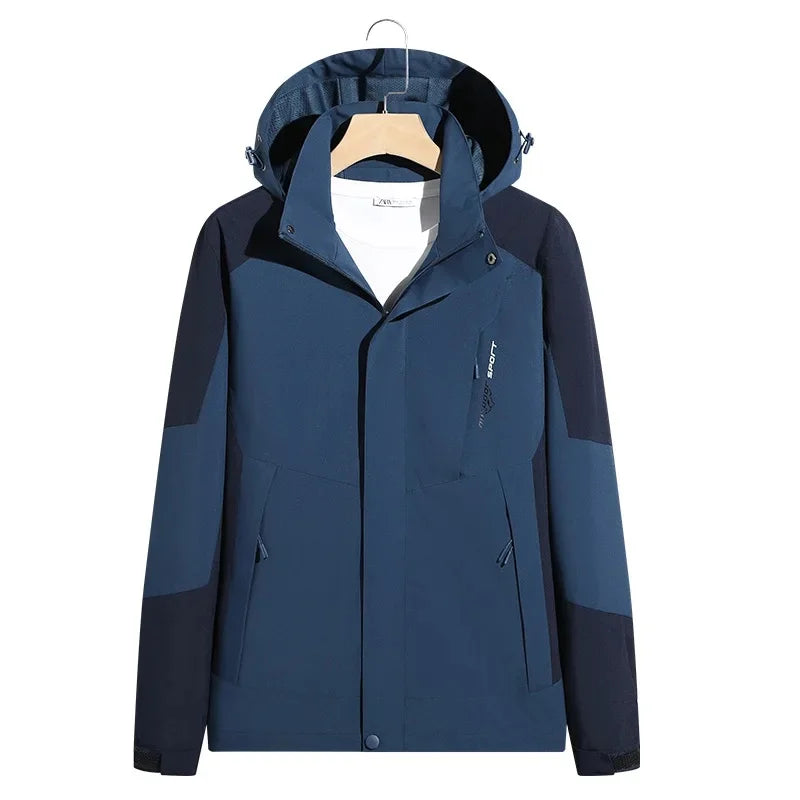 Adrian | Herre To-Nuanceret Hættetrøje med Lynlås Jakke - Freya Kobenhavn