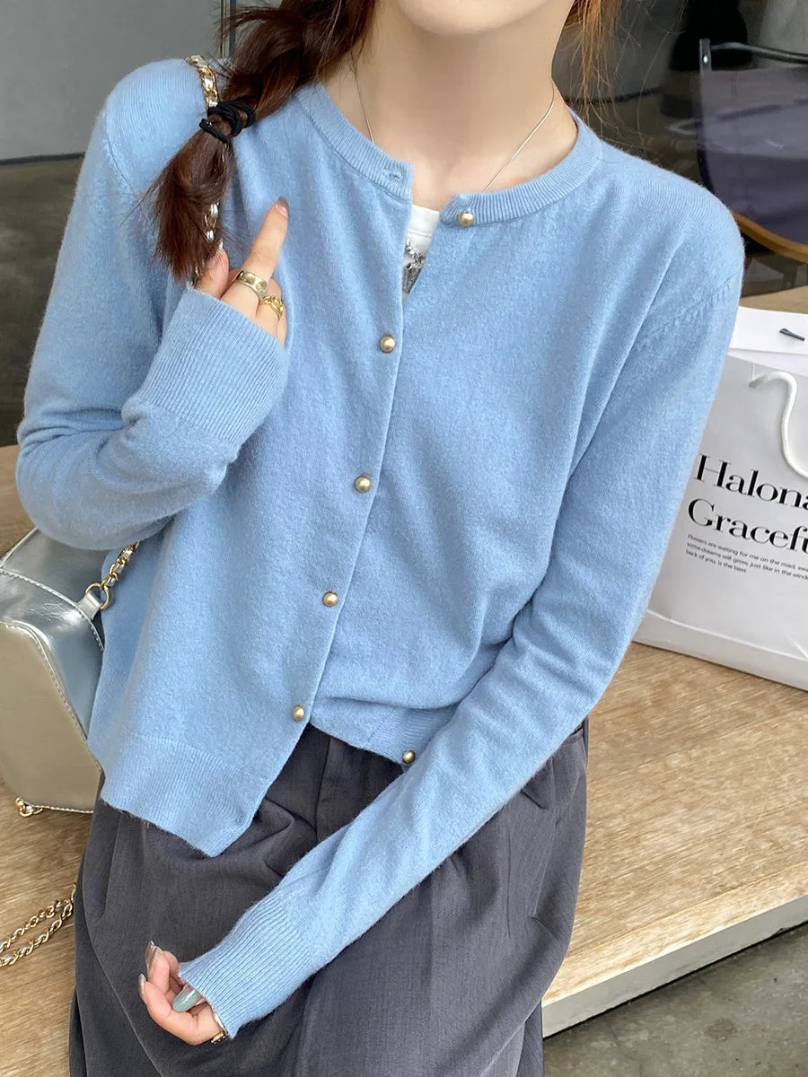 Cornelia | Stilfuld Og Behagelig Strikket Cardigan Med Knapper - Freya Kobenhavn