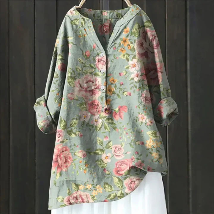 Tabea | Vintage-Inspireret Skjorte med Knapper - Freya Kobenhavn