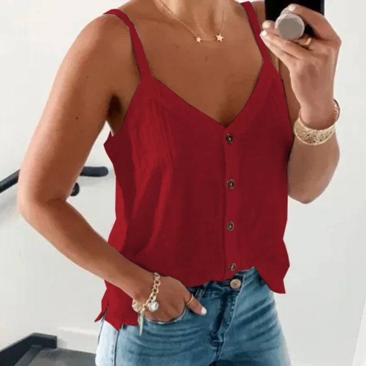 Serina | Dame Sommer Cami-Top Med Knaplukning - Freya Kobenhavn