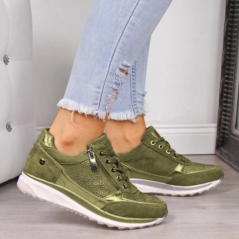 Aage | Smarte Metalliske Sneakers Med Lynlås - Freya Kobenhavn