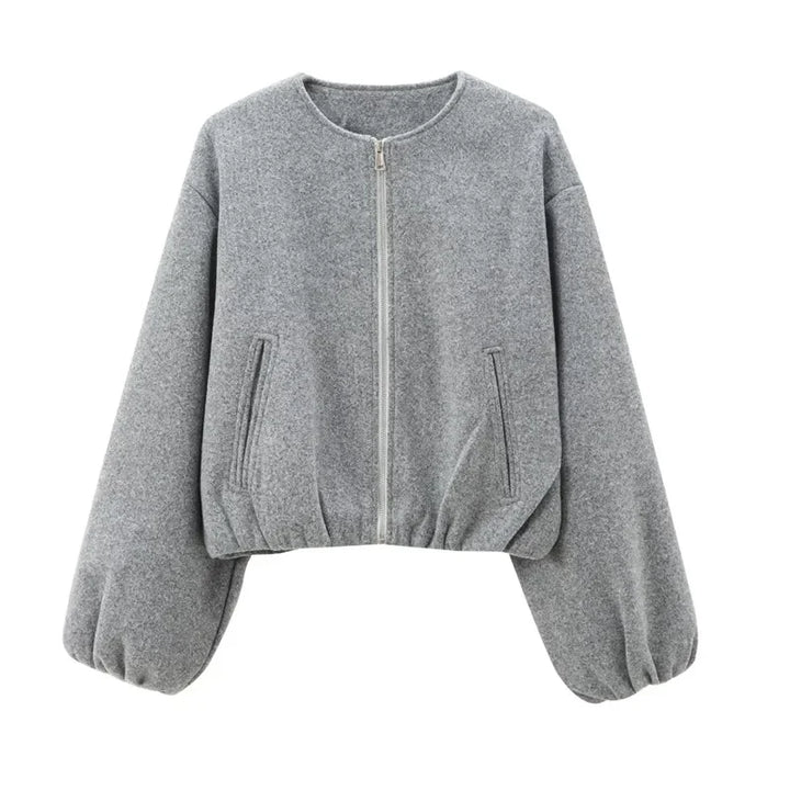 Sassa | Kvinders Cropped Zip-Up Ballonærme Jakke - Freya Kobenhavn