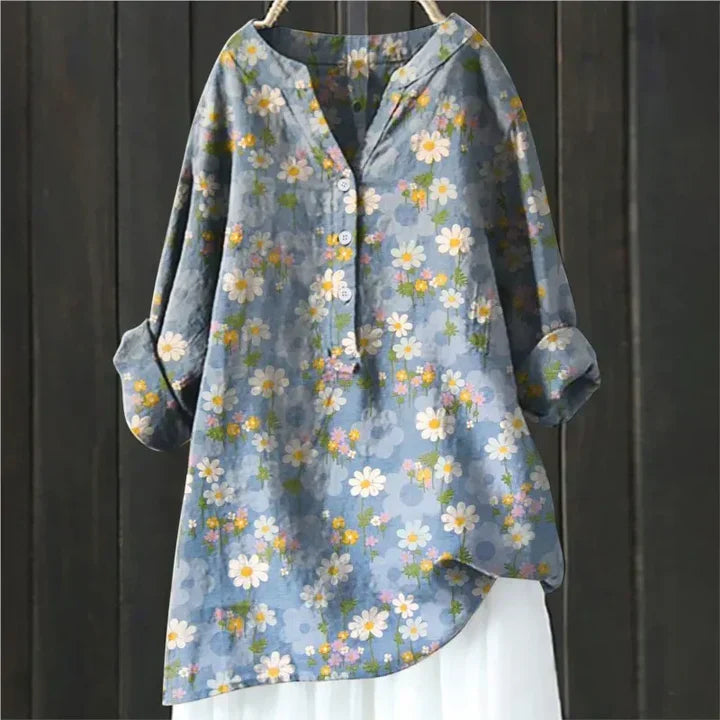 Tabea | Vintage-Inspireret Skjorte med Knapper - Freya Kobenhavn