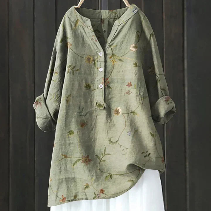 Tabea | Vintage-Inspireret Skjorte med Knapper - Freya Kobenhavn