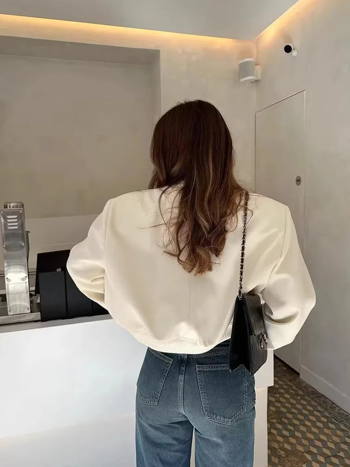 Kathrine | Kvinders Vinter Casual Kort Jakke med Knaplukning - Freya Kobenhavn