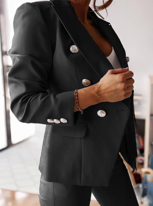 Monika | Dame Elegant Blazer Sæt Med Slim Bukser - Freya Kobenhavn