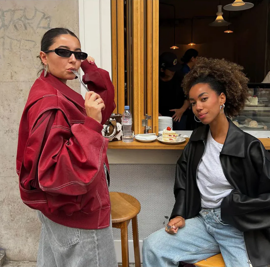 Faye™ | Oversized Læderjakke - Freya Kobenhavn