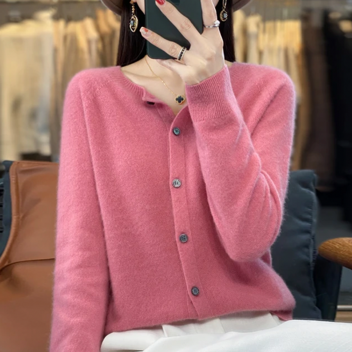 Annika™ | Blød og elegant uldcardigan - Freya Kobenhavn