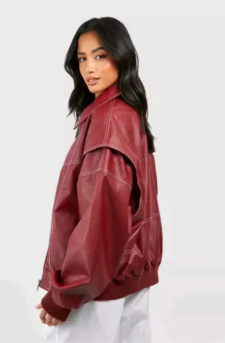 Faye™ | Oversized Læderjakke - Freya Kobenhavn