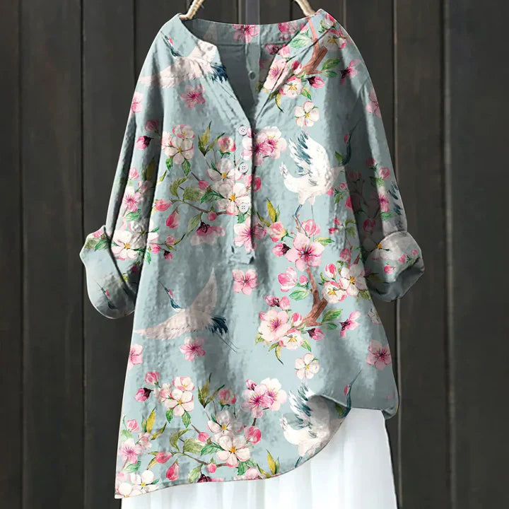Tabea | Vintage-Inspireret Skjorte med Knapper - Freya Kobenhavn