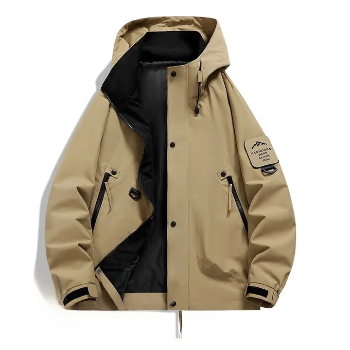 Kathrine | Herre Utility Hættetrøje Foran Lynlås Jakke - Freya Kobenhavn