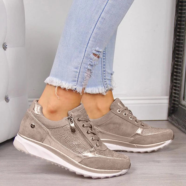Aage | Smarte Metalliske Sneakers Med Lynlås - Freya Kobenhavn