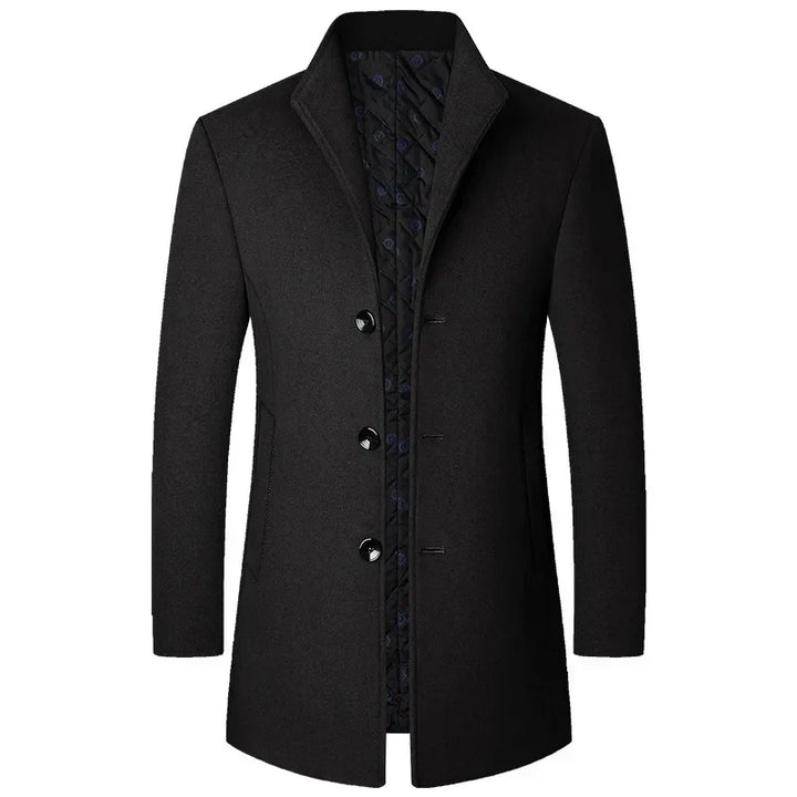 Thage | Herre Vinter Uld Trenchcoat Klassisk Moderne