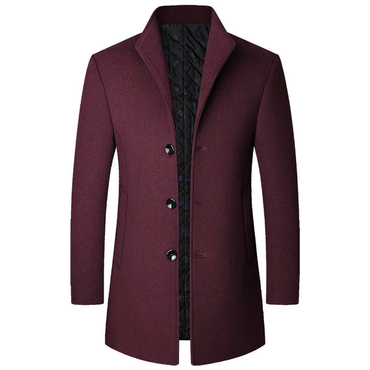 Thage | Herre Vinter Uld Trenchcoat Klassisk Moderne