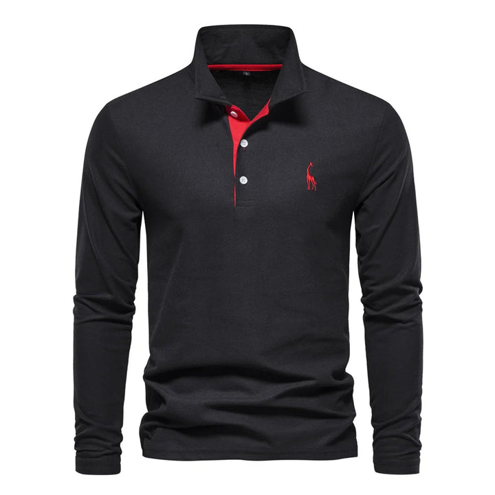 Birk | Langærmet Poloshirt til Herrer med Knapper - Freya Kobenhavn