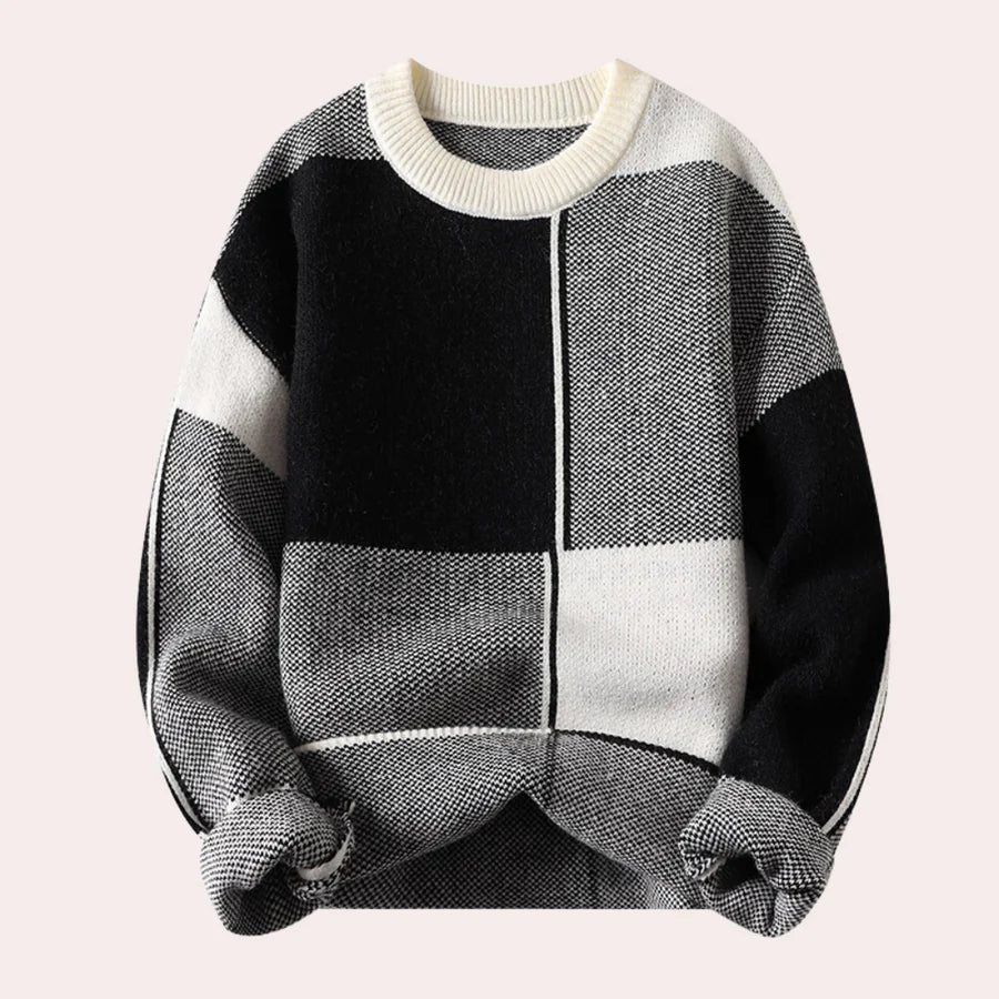 Valdemar | Herresweater med Komfortabel Pasform og Markant Mønster - Freya Kobenhavn