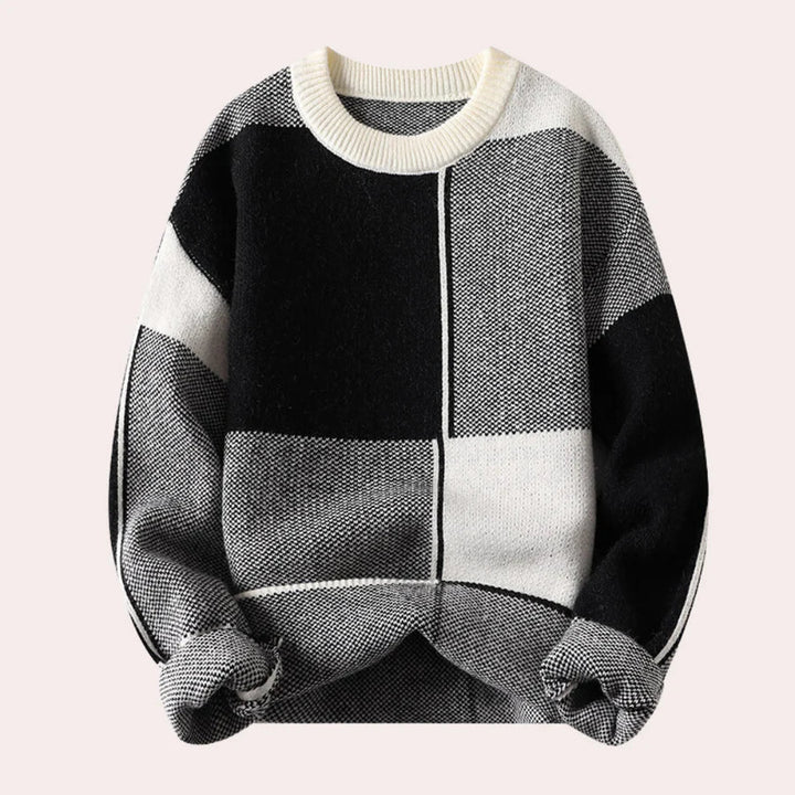 Valdemar | Herresweater med Komfortabel Pasform og Markant Mønster - Freya Kobenhavn