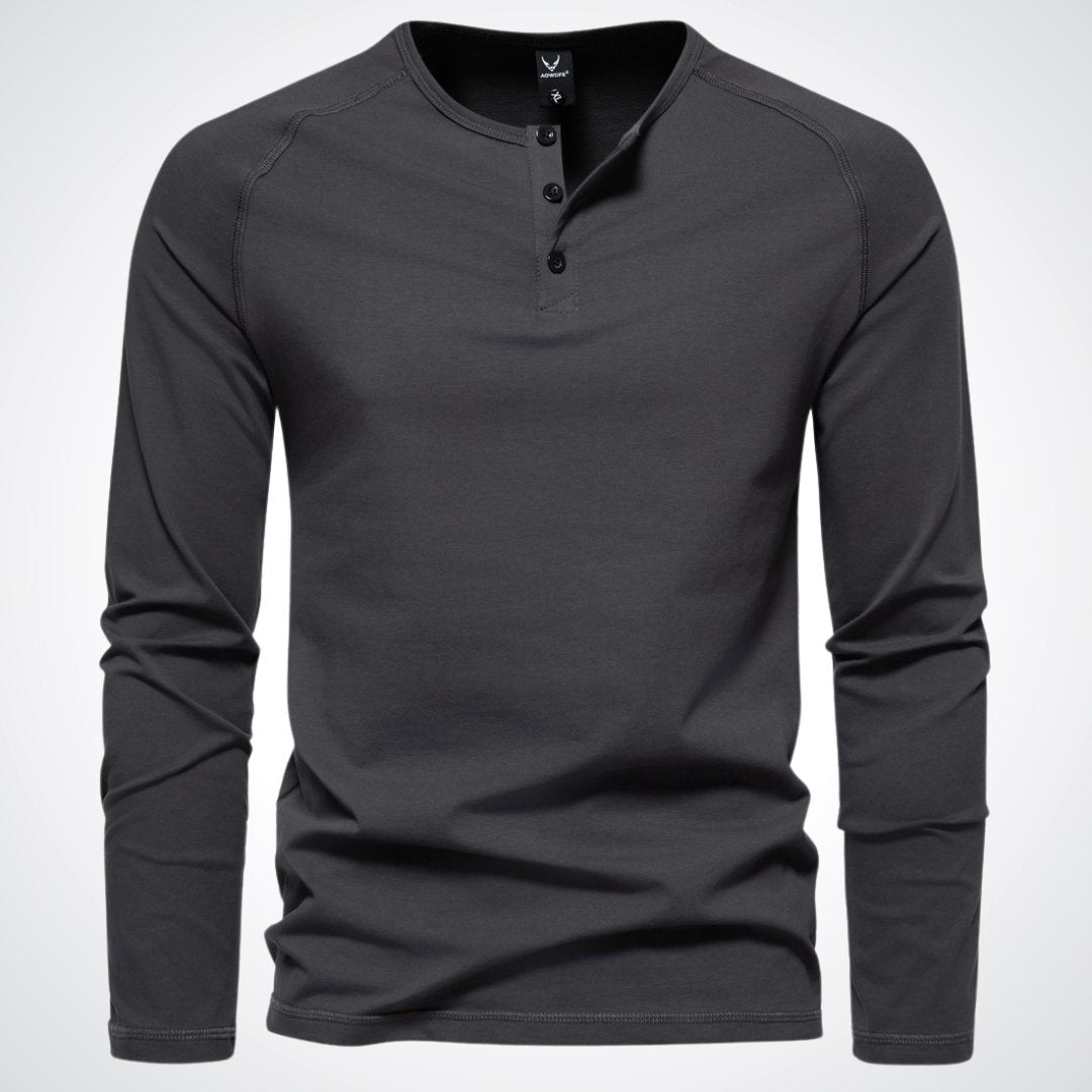 Joachim | Herre Casual Langærmet Henley Shirt - Freya Kobenhavn
