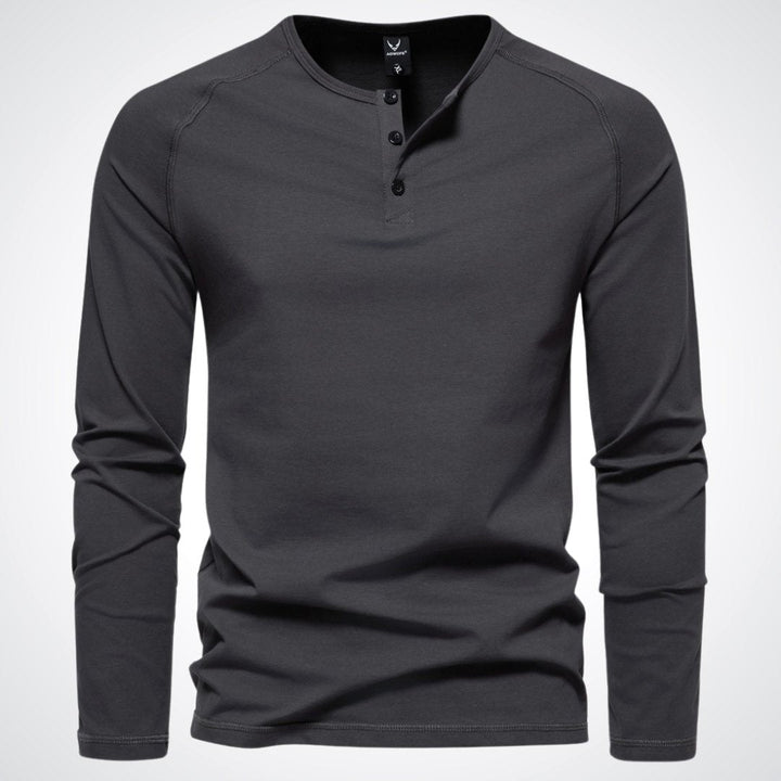 Joachim | Herre Casual Langærmet Henley Shirt - Freya Kobenhavn