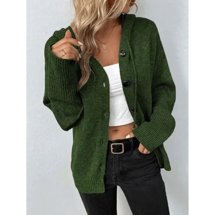 Elfriede | Women’s Knit Sweater with Oversized Button Closure - Freya Kobenhavn