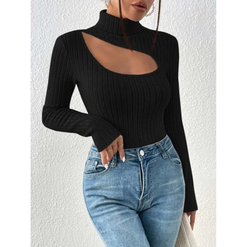 Margit | Dame Langærmet Cutout Top Med Detalje - Freya Kobenhavn