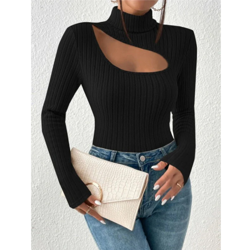 Margit | Dame Langærmet Cutout Top Med Detalje - Freya Kobenhavn
