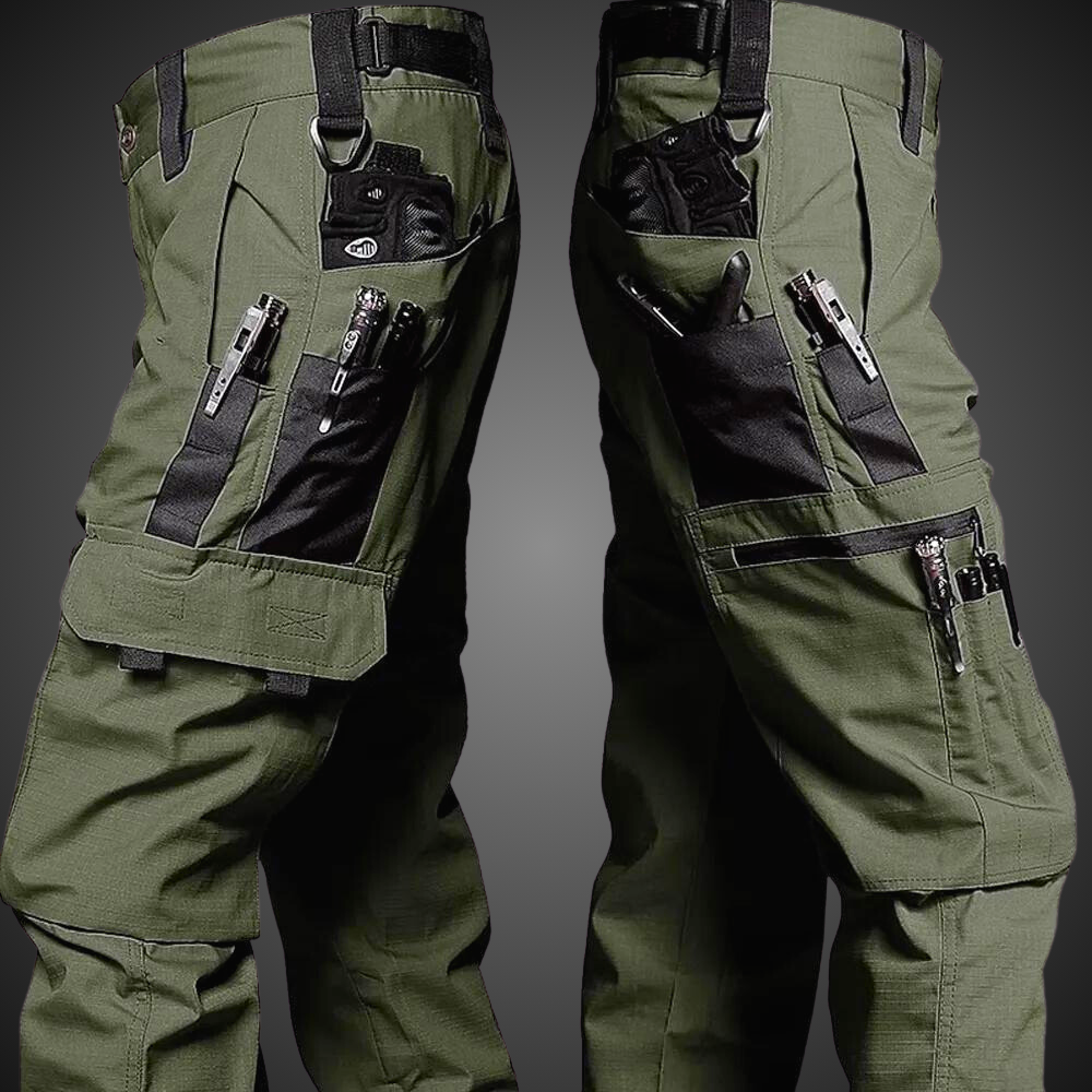 Knud | Herre Camo Cargo Bukser Med Flere Lommer - Freya Kobenhavn