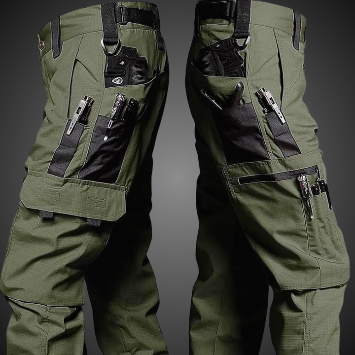 Knud | Herre Camo Cargo Bukser Med Flere Lommer - Freya Kobenhavn
