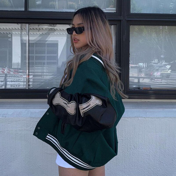 Julie | Kvinders Vinter Casual Collegejakke i Letterman-stil - Freya Kobenhavn