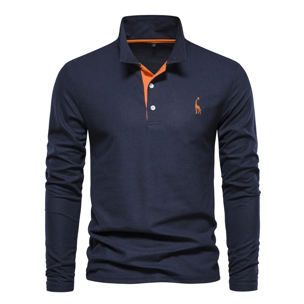 Birk | Langærmet Poloshirt til Herrer med Knapper - Freya Kobenhavn