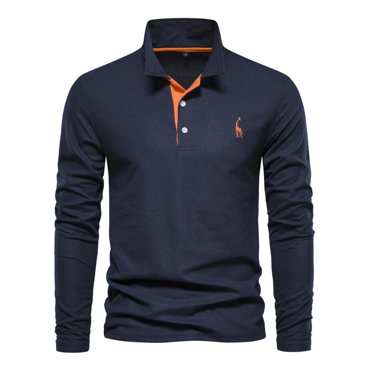 Birk | Langærmet Poloshirt til Herrer med Knapper - Freya Kobenhavn