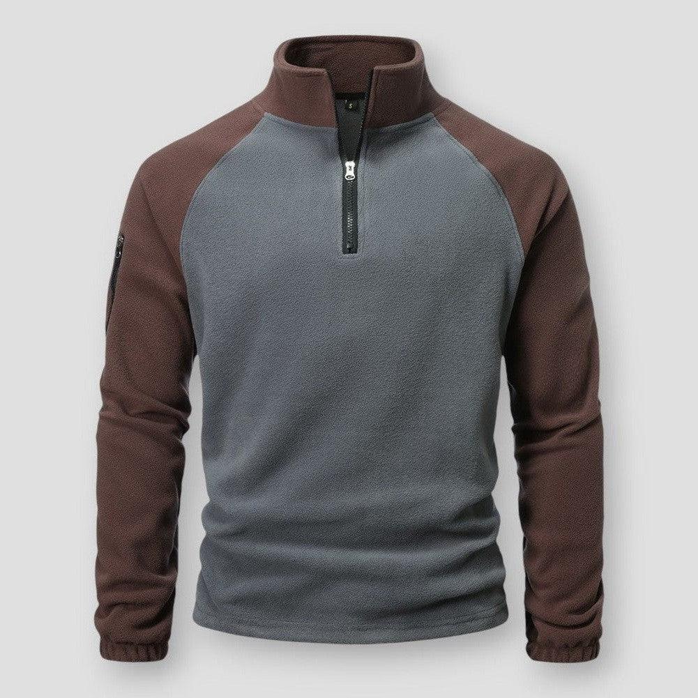 Hemming | Herre Sweatshirt med Lynlås og Kontrastærmer - Freya Kobenhavn