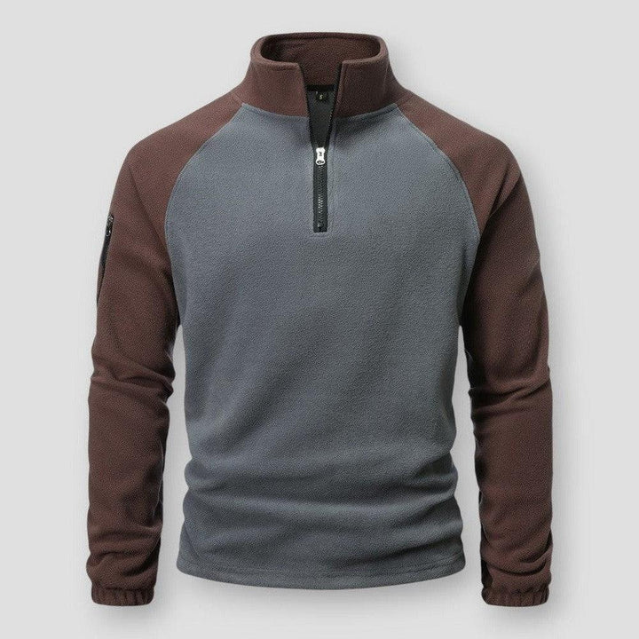 Hemming | Herre Sweatshirt med Lynlås og Kontrastærmer - Freya Kobenhavn