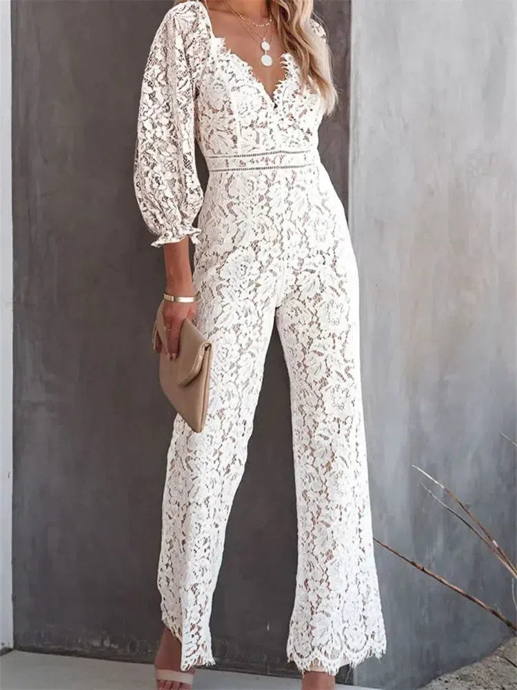 Lorena | Elegant Og Stilfuld Blondebuksedragt - Freya Kobenhavn