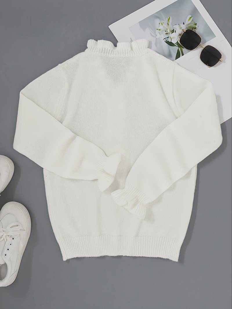 Jenny | Flæse Sweater med Dekorative Knapper til Damer