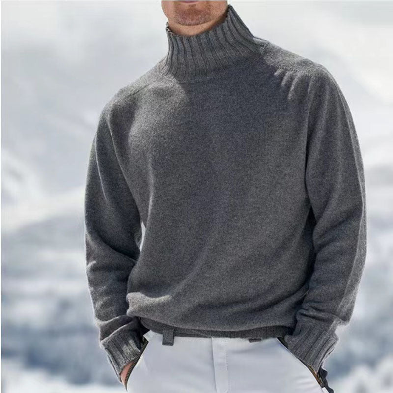 Peder | Herre Vinter Pullover med Høj Hals og Varm Strik - Freya Kobenhavn