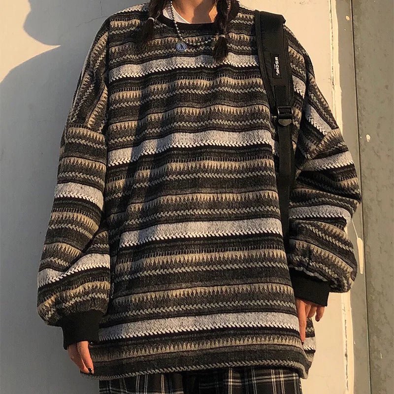 Margrethe | Dame Casual Stribet Oversized Sweater - Freya Kobenhavn